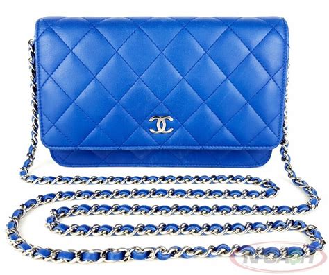 chanel wallet on chain royal blue lambskin